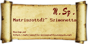 Matriszottó Szimonetta névjegykártya